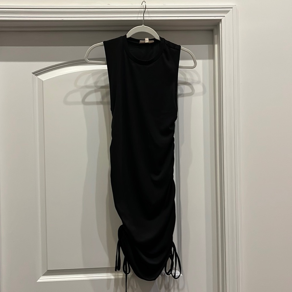 South Boutique Black Knit Rushed Dress L